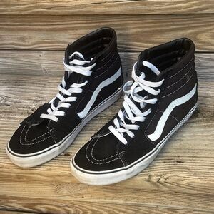Vans Black and White High-Top Sneakers